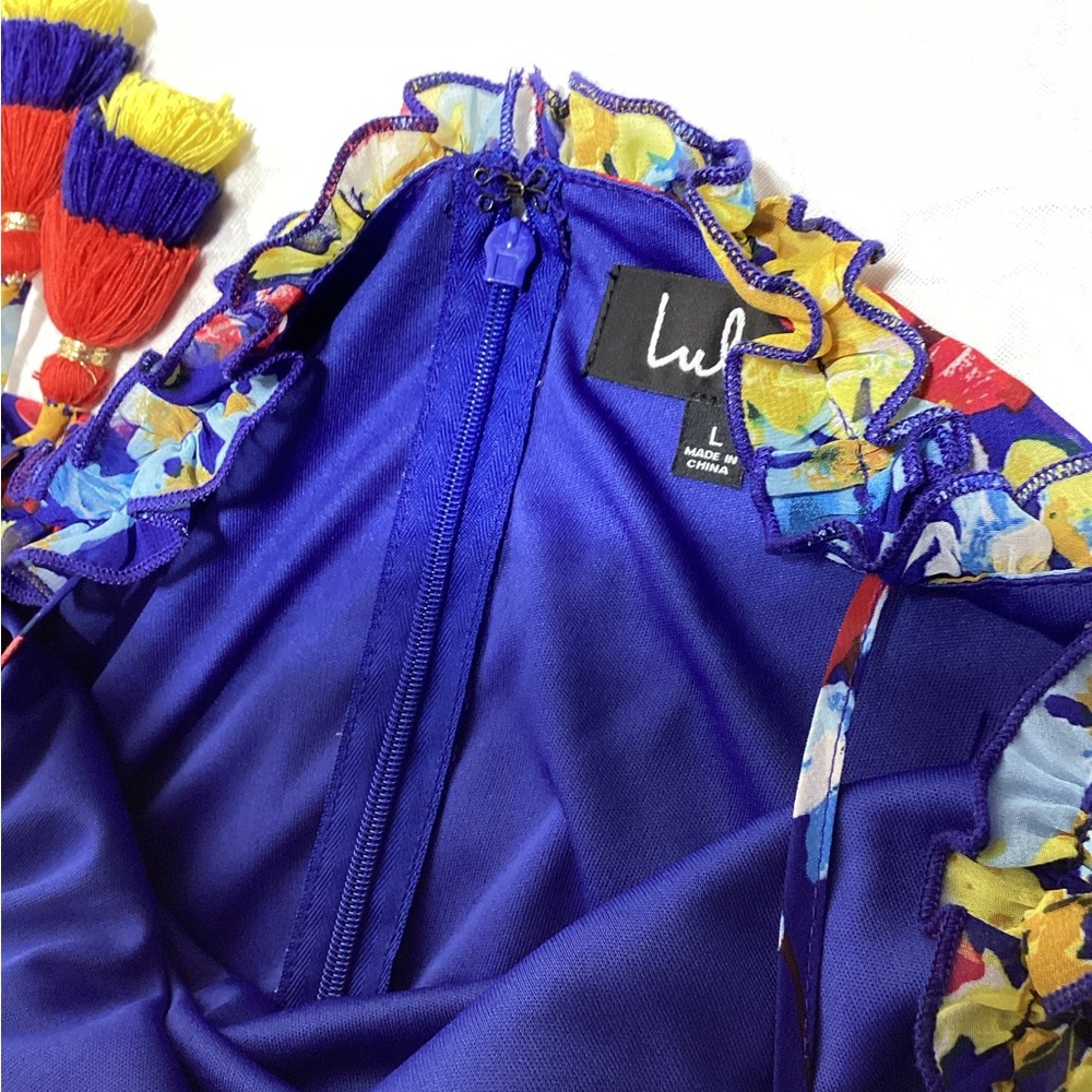 Lulu's Multicolor Floral Ruffle Dress - Picture 12 of 14